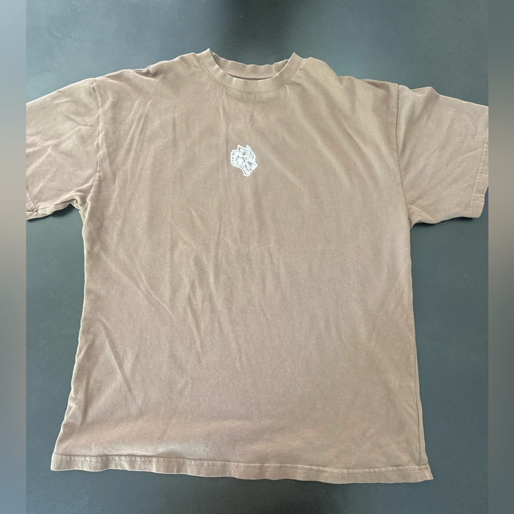 Men's Brown Graphic Crew Neck T-Shirt